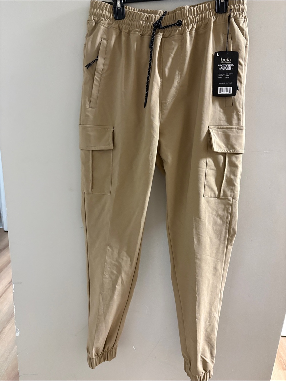 Men's Cargo Jogger Pants by - Khaki